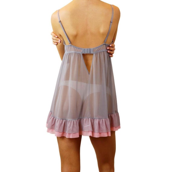 vintage pink lace corset slip dress - image 4