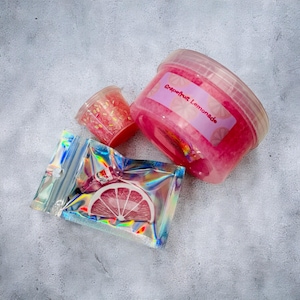Limonade pamplemousse slime snowfizz slime croustillant slime rose pour anniversaire slime slime cadeau slime bingsu slime slime pour anniversaire