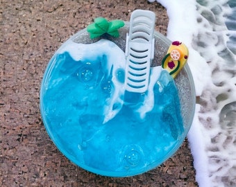 Slime de arena casero Slime de playa White Heaven con slime transparente y slime bingsu 3 texturas en un slime de regalo Slime para cumpleaños Slime para relajarse