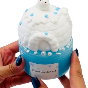 Baba de invierno DIY Regalo de baba para cumpleaños baba para niño baba para fiesta jalea baba mantequilla jalea baba esponjosa baba azul jalea mantequilla baba