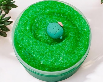 Crunchy slime snowfizz slime green slime cactus slime for asmr slime for relaxation slime with rainforest scent slime made in Australia