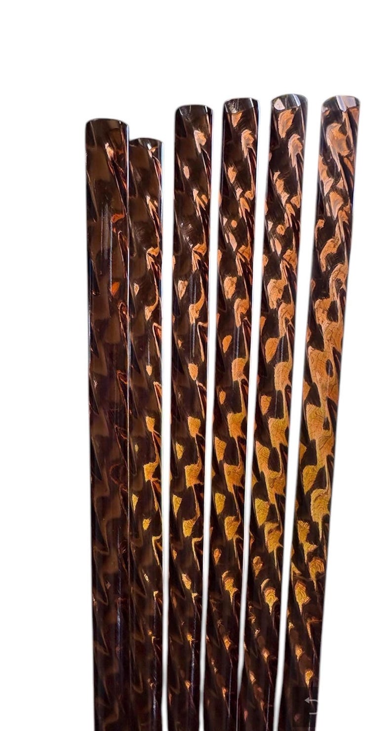 BROWN jewel look straws-Multiple sizes! image 3