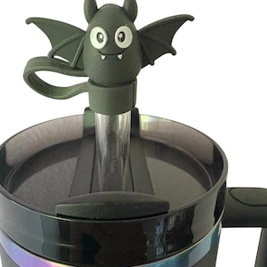 Gone BATTY! 40oz GLASS straw-3D Halloween-BAT topper set