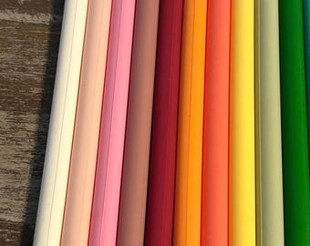 12” Silicone/rubber Bendable straws-Cut down to fit tumbler! Variety of colors