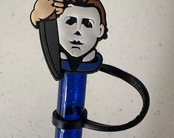 10mm Fat straw toppers-Halloween SCARY/Horror movie themed-you pick!