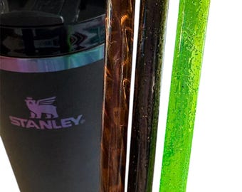 12” Stile Fat (10 mm) Verde neon/Marrone/Nero - Confezione color paglia - 40 oz