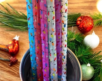 12” Fat style Holiday straws-Customize a set!