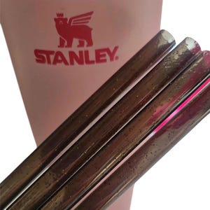 SVARTA glitteriga sugrör i tjock stil – Välj antal! 30 cm 10 mm plastsugrör