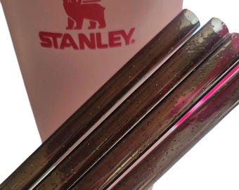 BLACK glitter fat style straws-Pick your qty! 12” 10mm plastic straw