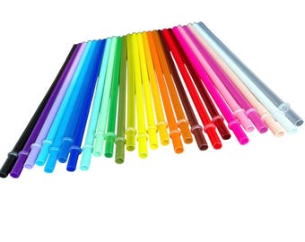 9-9,5" effen gekleurde plastic rietjes - 16/20oz beker vervangend rietje: kies je kleur!