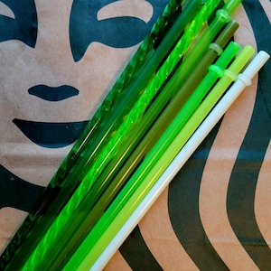 GREEN tumbler replacement straws-Pick style & length