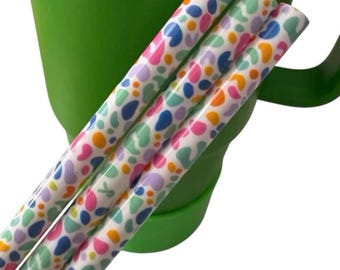 multi colored leopard-cheetah print “skinny” 8mm 12” reusable straws-3