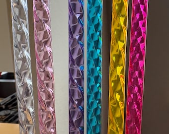 Glass “look” shiny-swirly plastic straws
