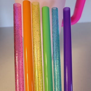 Vivid colored plastic straw pack-12” 40oz 10mm