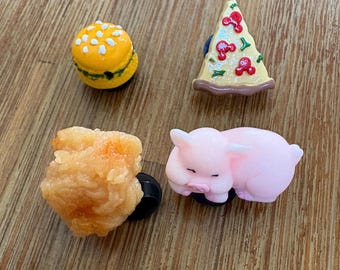 3D Popcorn HÜHNER Nugget-PiZZA-Cheeseburger-PiG-Schuh Anhänger