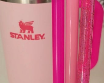 Pajitas rosadas de 12 pulgadas - Opacas/mate/sólidas/brillante neón - Elige tu estilo