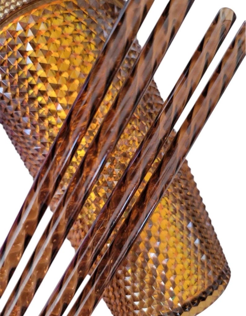 BROWN jewel look straws-Multiple sizes! image 1