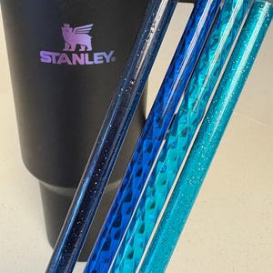 Blaue Ersatz Trinkhalme-