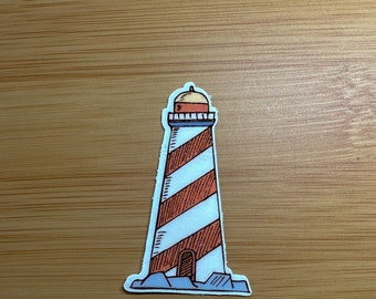 Lighthouse Sticker - Striped