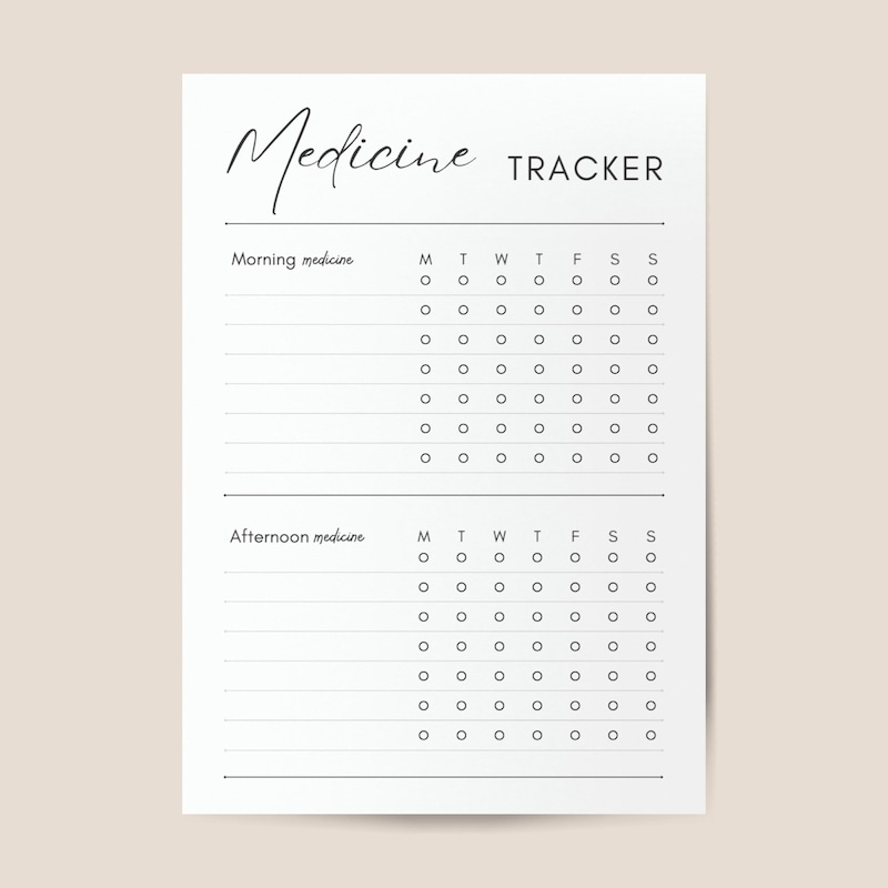 Medication Tracker Am Pm Etsy