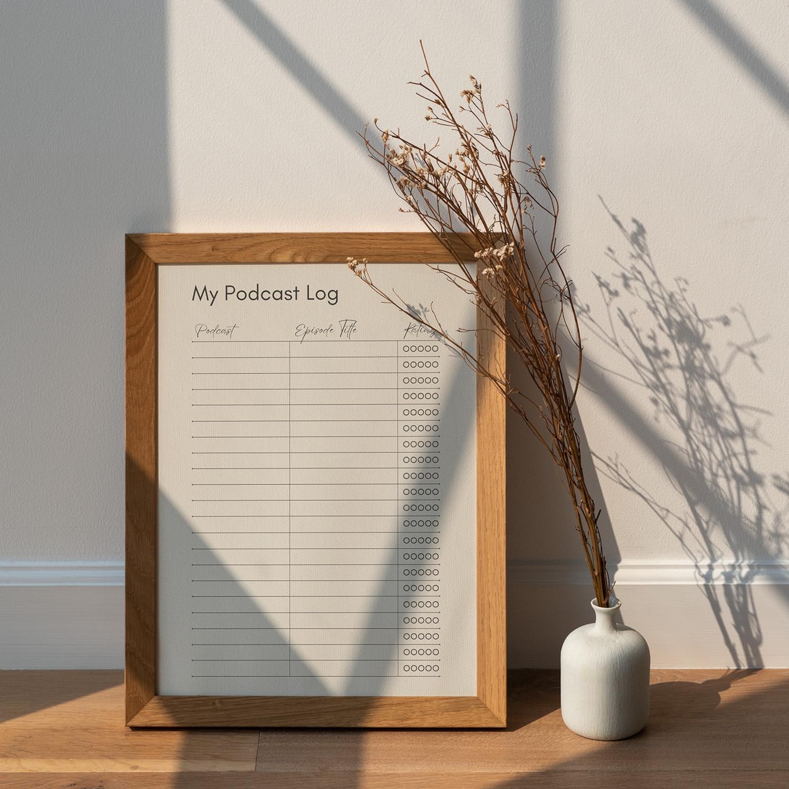 Podcast Log Printable: Episode Tracker & Journal (digital Download) - Etsy