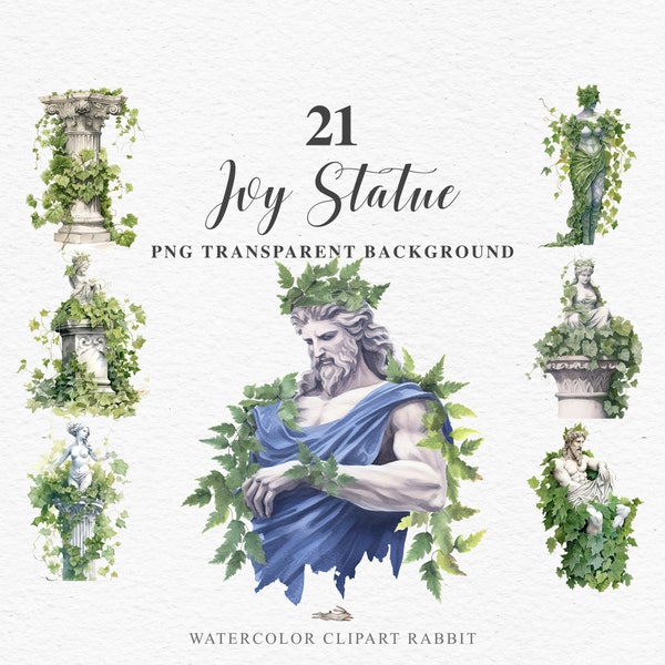 Joy Statue Clipart | Ancient Statue PNG | Commercial License | Sublimation Designs | Digital Paper Craft | Fantasy Clipart | Greek Sculpture
