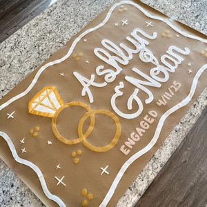 Engagement Bridal Party Banner