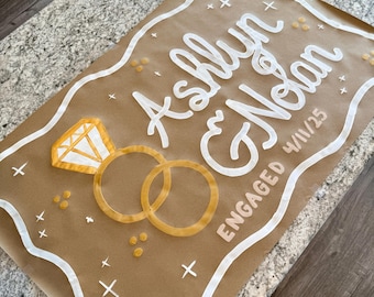 Engagement Bridal Party Banner