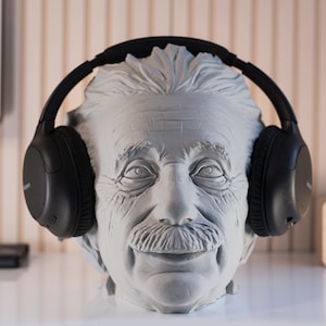 Albert Einstein Headphone Stand Holder Audio Gaming Gear Headset Stand Headpiece