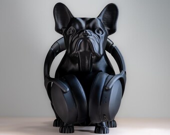 French Bulldog Headphone Stand, Desk Decor, Gift for Dog Lovers
