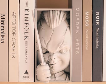 Chucky Book Nook Shelf Decoration Decor Bookend Bookshelf Insert