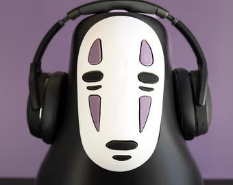No Face Headphone Stand: Spirited Away Anime Gaming Decor