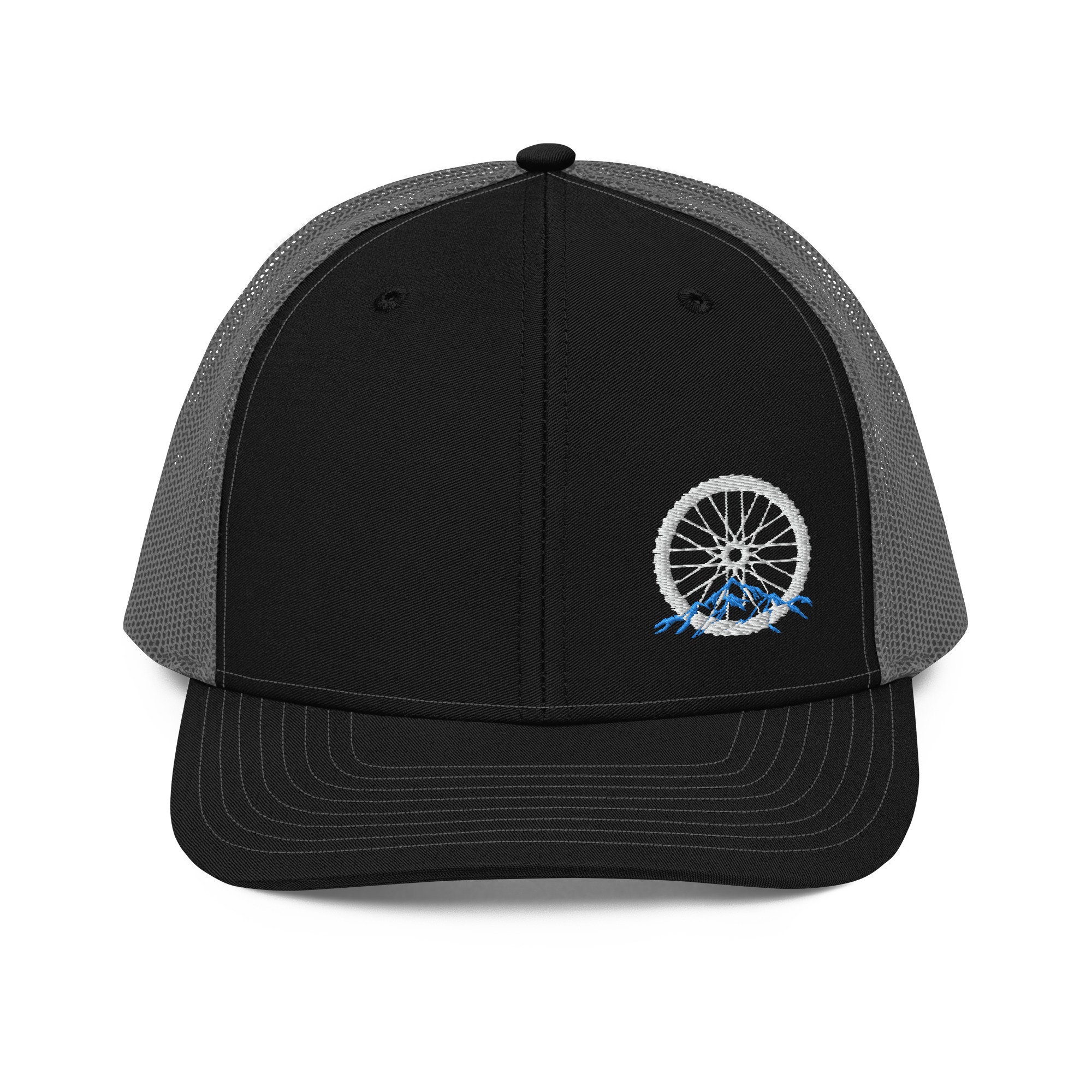 Mountain Bike Wheel Hat, Embroidered Outdoors, Iced Mountain