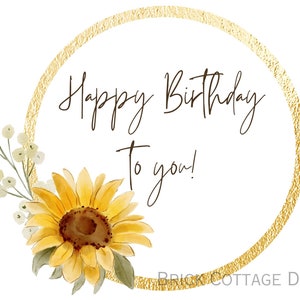 Buon compleanno a te girasole/biglietto d'auguri/regalo per lei/download digitale/