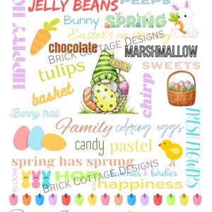 Easter Holiday Subway Art, Clip Art, Printable, Digital Download, Digital Prints