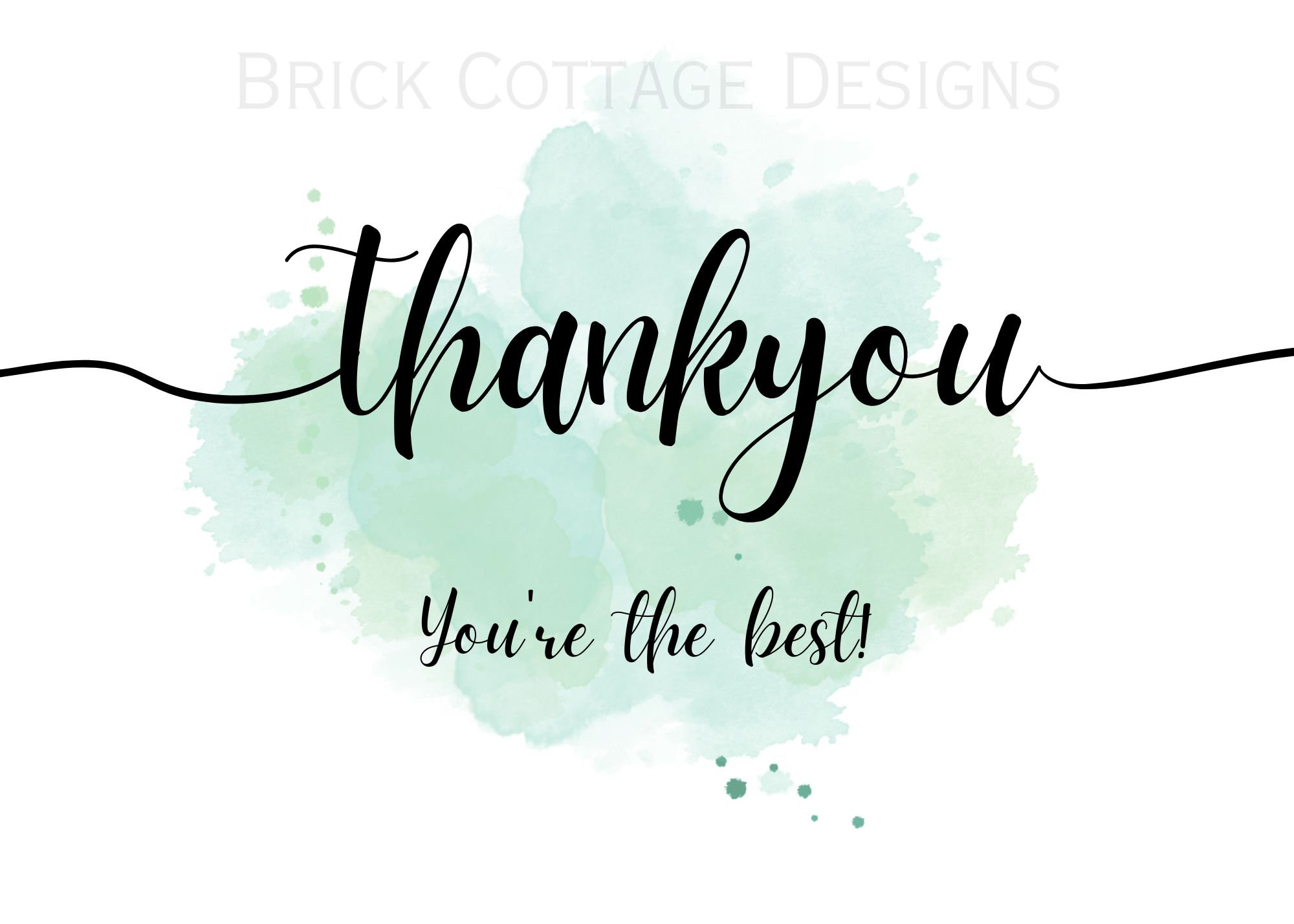 Thank You Card| Simple Thank You Card| Instant Download| Digital ...