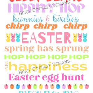 Easter Subway Art, Clip Art, Printable, Digital Download, Digital Prints