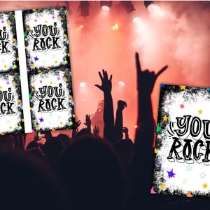 You Rock Printable| Rock and Roll| Pop Rocks Tag| Rock Candy Printable| Personalize Treat Tag