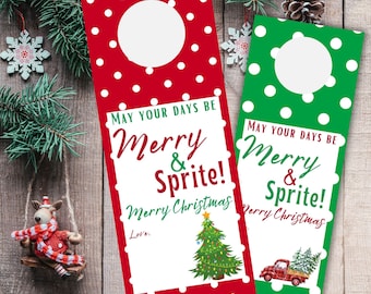 Merry and Sprite Christmas Gift Tags | Printable JPG and PDF
