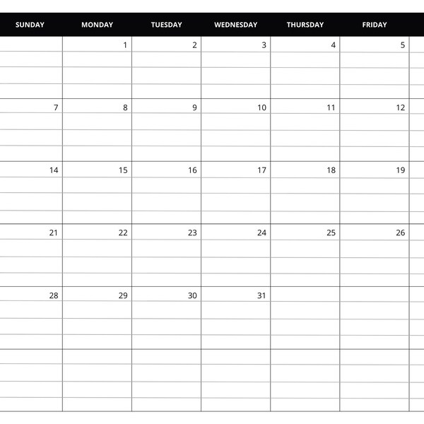 2023 Lined Monthly Calendars - Etsy