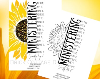 Volantino per il ministero del Girasole: segnalibro regalo LDS (PDF)