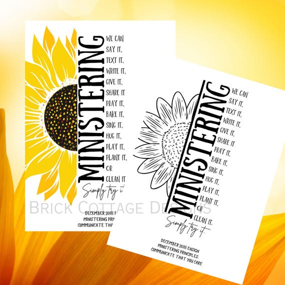 Sunflower Ministering Handout: LDS Gift Bookmark (PDF)