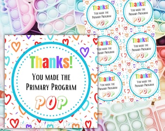 Primary Program Thanks Tags | LDS Appreciation Gift (Digital Download)