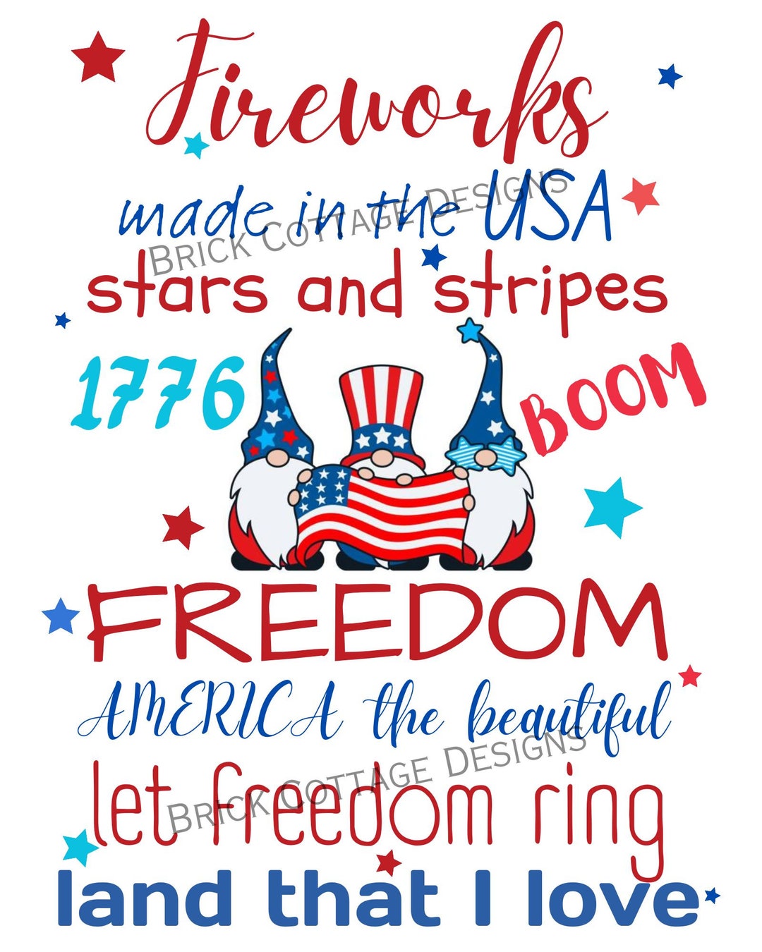 4th of July Subway Art, Clip Art, Printable, Digital Download - Etsy