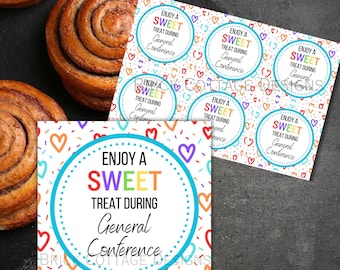 Sweet Treat General Conference Gift Tags (Digital Download)
