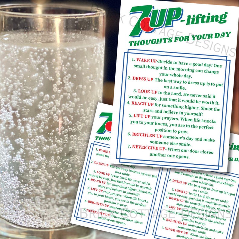 7up-lifting Thoughts for Your Day 7UP Soda Lift Up Reach Up Never Give ...
