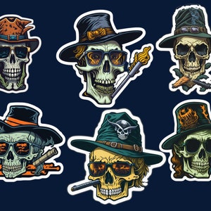 Digital Sticker Art,Skull stickers pack,skull stickers,Instant Download,Cartoon Stickers ,Digital Download