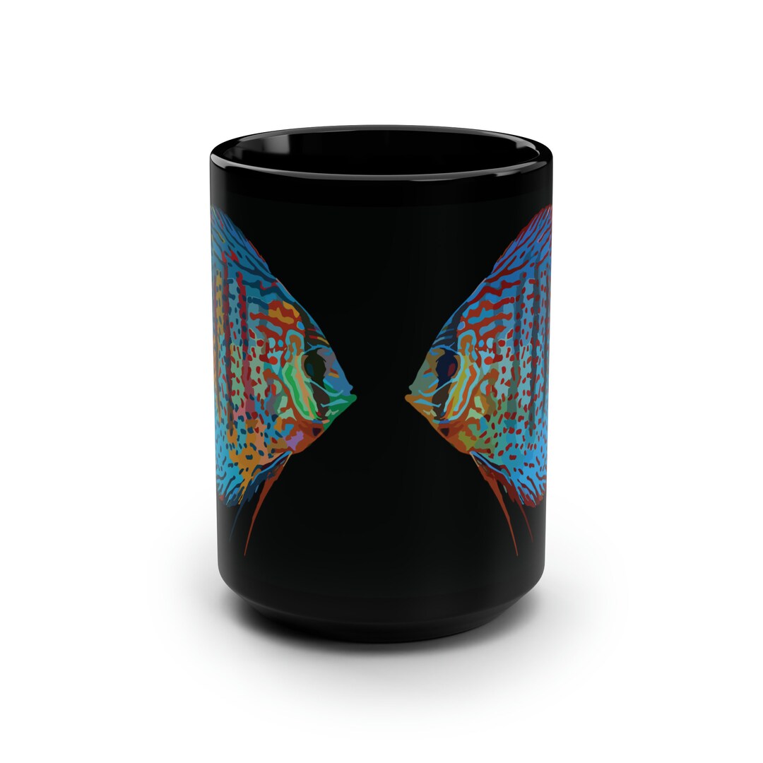 Discus Fish Coffee Mug, Aquarium Mug, Fish Lover Mug, Discus Mug