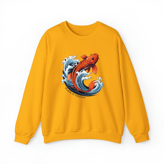 Koi Fish Sweater Japanese Koi Fish Sweatshirt Fish Sweater