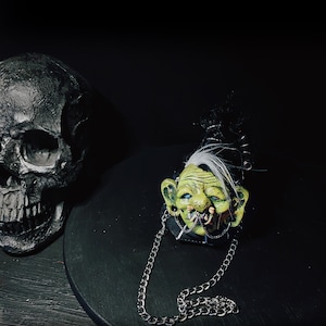 Shrunken head sculpture